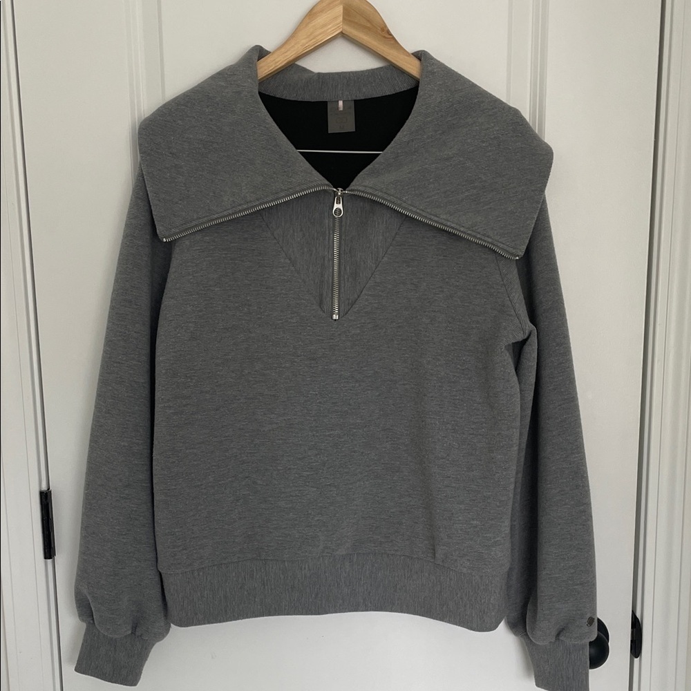 CALIA by Carrie Underwood Zip-Up Sweatshirt Grey M